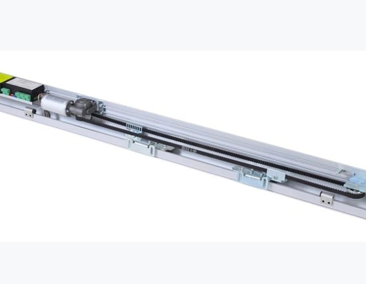 Sliding door overhead belt track