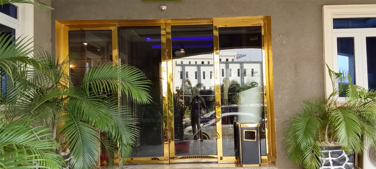 Premium automatic sliding door installation by Leisuretech Nigeria