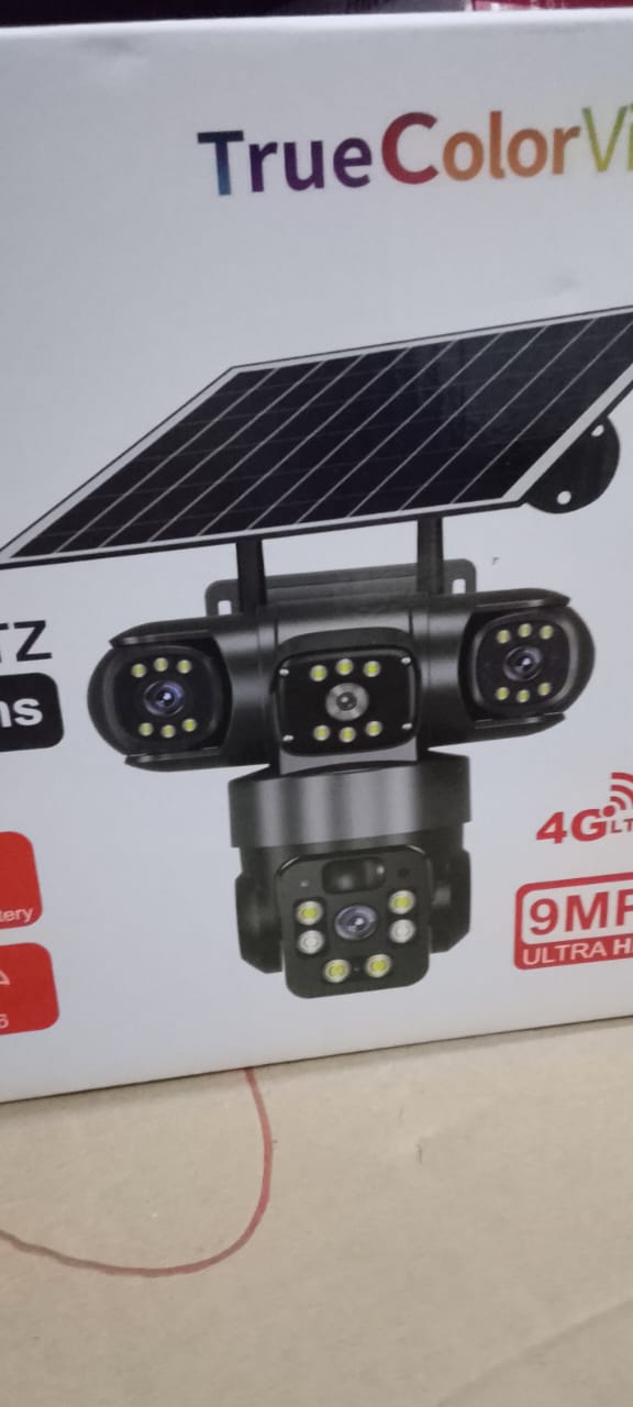 Solar powered 4G PTZ security camera